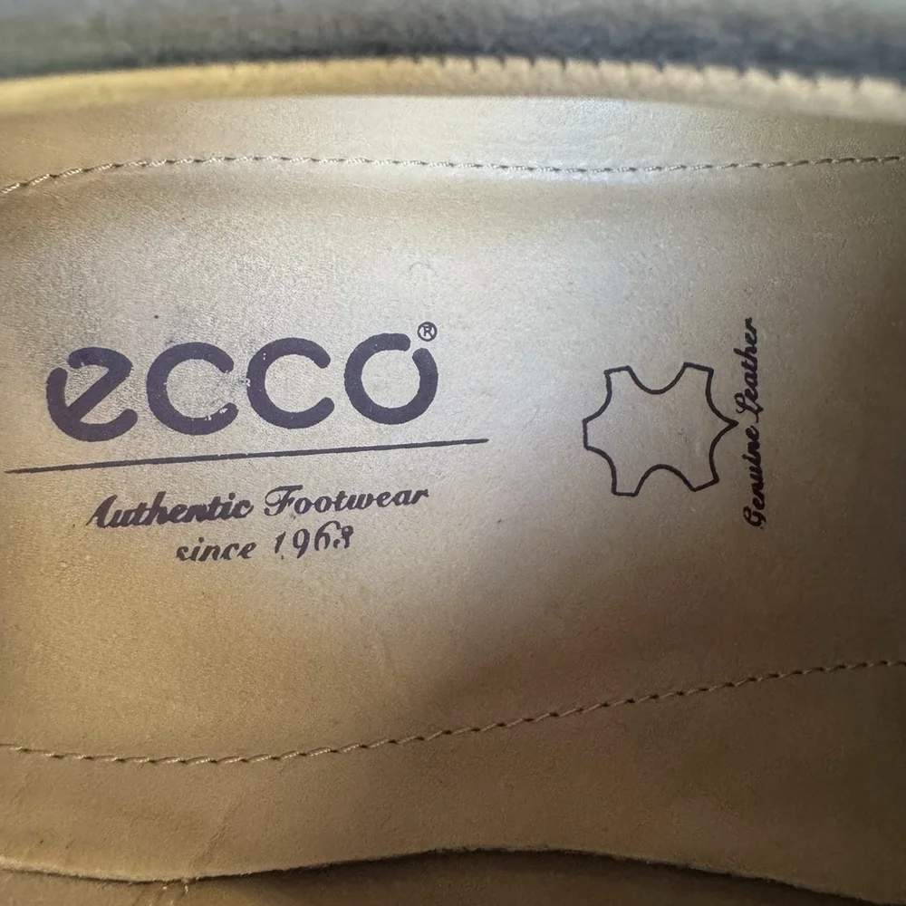 ECCO Men’s Gray Suede Perforated Oxford Shoes US 13 EU 47 Lightweight Comfort